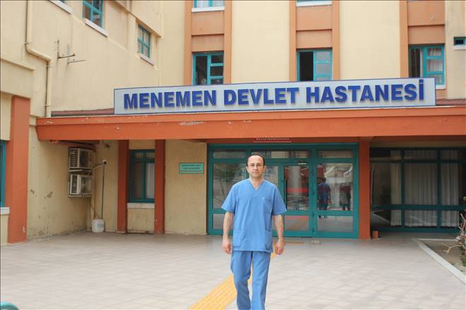 Menemen Devlet Hastanesi ne Yeni Atanan    Op. Dr. Nazmi Uysal a   Hoş Geldin” Ziyareti