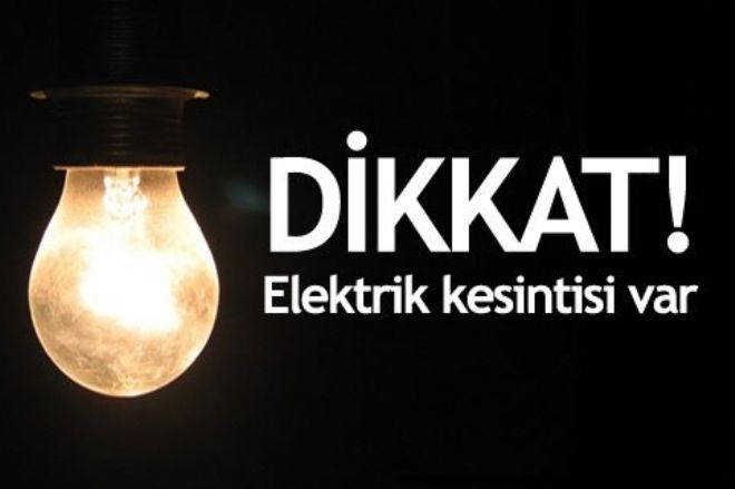 Menemen de yarın elektrik yok