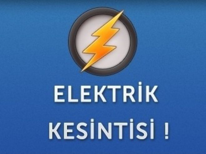 Menemen de bazı bölgelerde bugün  ELEKTRİK KESİK 