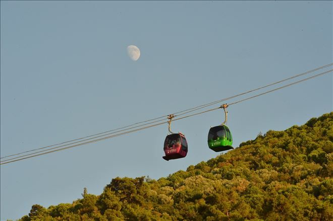 Teleferik keyfi kaldığı yerden