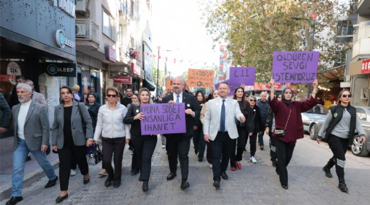 MENEMEN, KADINA ŞİDDETE KARŞI TEK SES OLDU