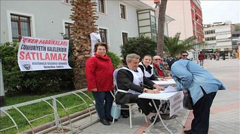 Şeker fabrikaları için imza kampanyası 